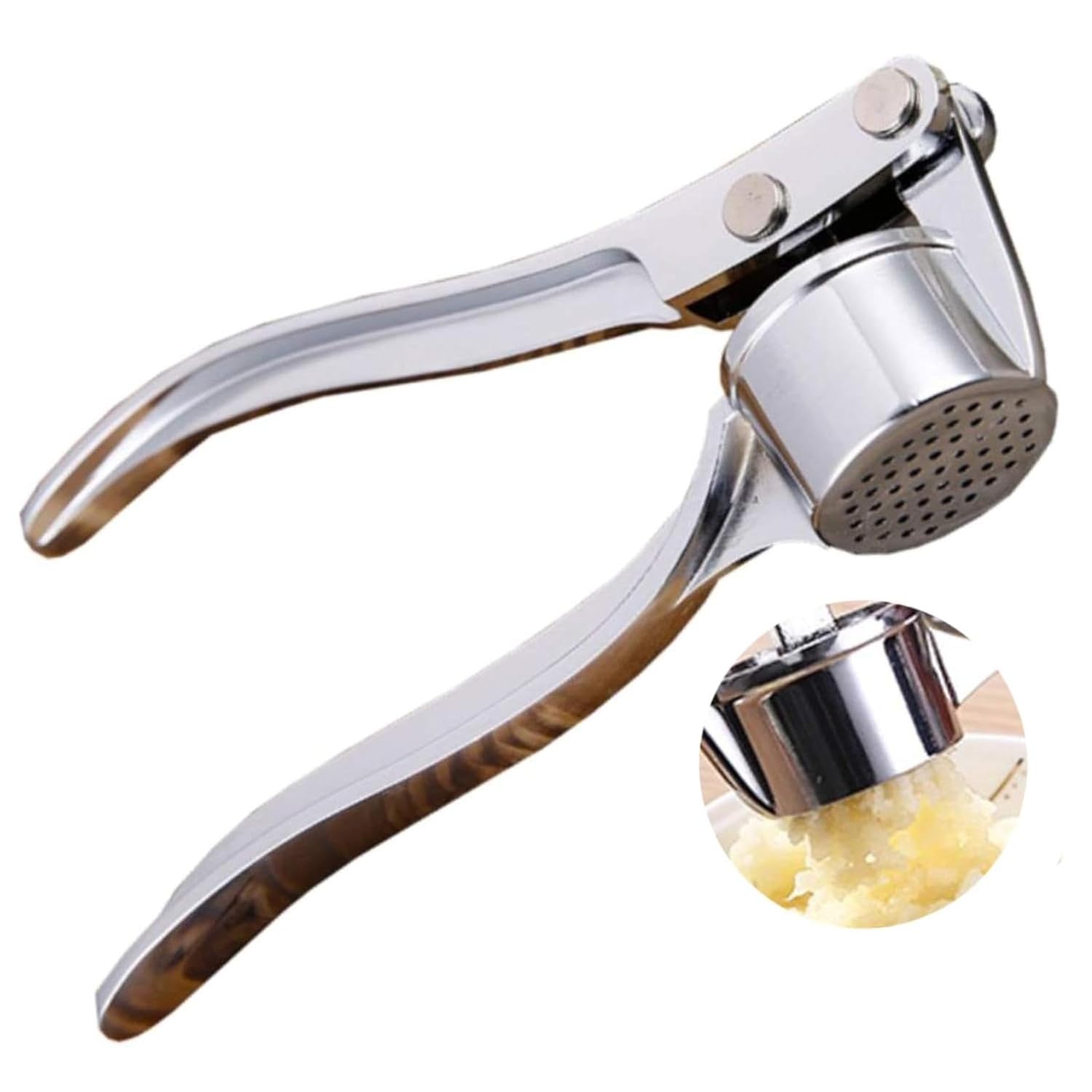 Garlic Presser | Ginger Crusher | Garlic Mincer Stainless Steel | Garlic Grinding Slicer | Garlic Cutter for Kitchen | Garlic Smasher | Garlic Squeezer | Press for Garlic | Garlic Peeler (Pack of 1)