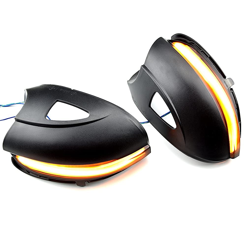 2 pezzi Segnale dinamico a LED sequenziale per specchietto laterale Compatibile con VW Golf MK6 Compatibile con GTI 6 R Line VI R20 Tou-ran con fori
