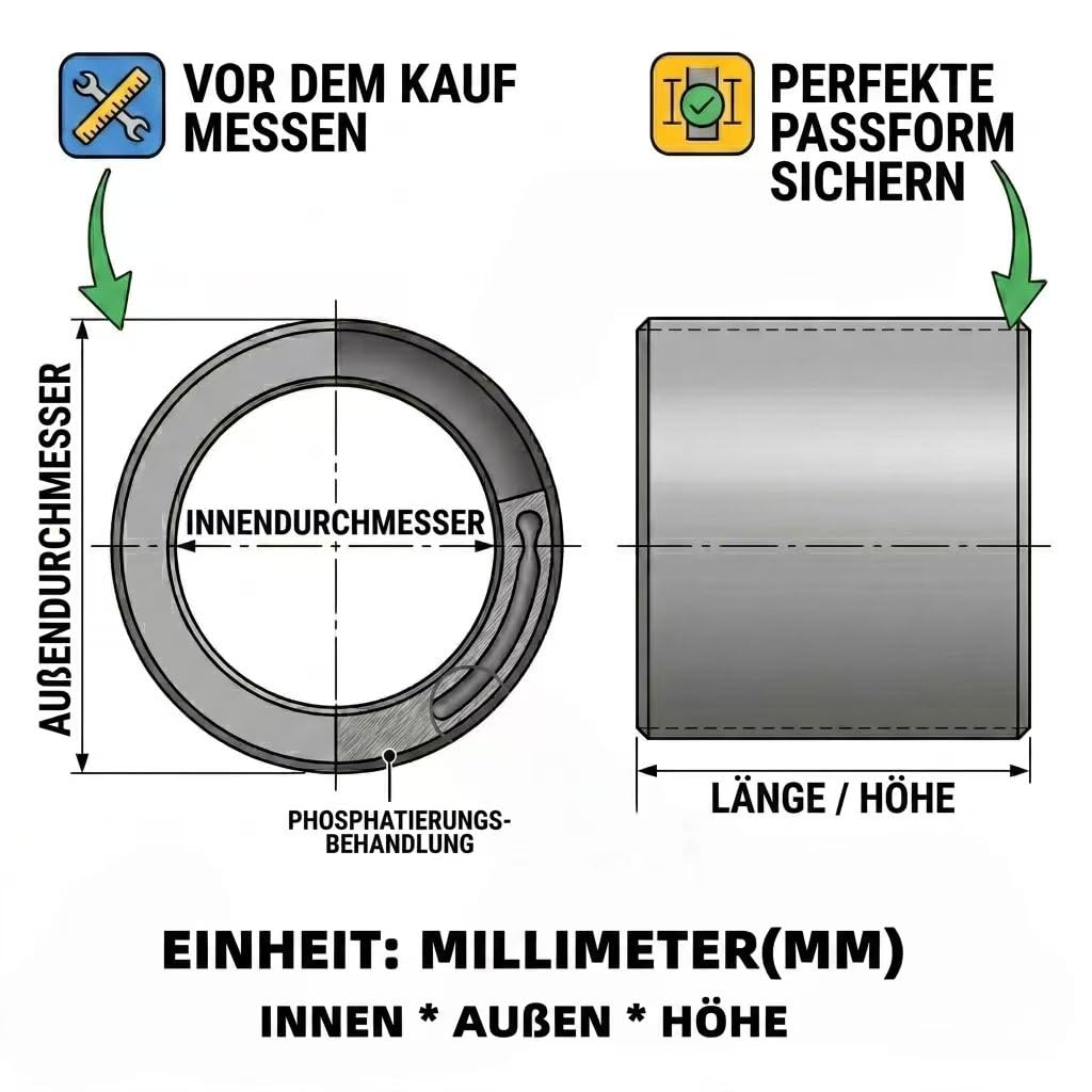 17-teiliges Minibagger Löffel-Bolzen & Buchsen Reparatursatz,schweißfrei | Passend für 30mm Bolzen,300mm Länge,geeignet für Cummins Kohler Motoren,kompatibel mit Yanmar,Kubota,Takeuchi,Bobcat Baggern
