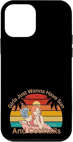 Vista 28 de iPhone 14 Girls Just Wanna Have Sun And Cocktails Squad Trip Woman's Case