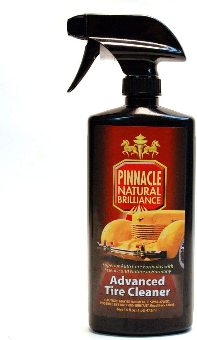 Pinnacle Natural BrillianceAdvanced Tire Cleaner | Powerful Wheel & Tire Cleaning Spray | Removes Dirt & Brake Dust | Safe for All Wheel Types | PIN-650 | 16oz