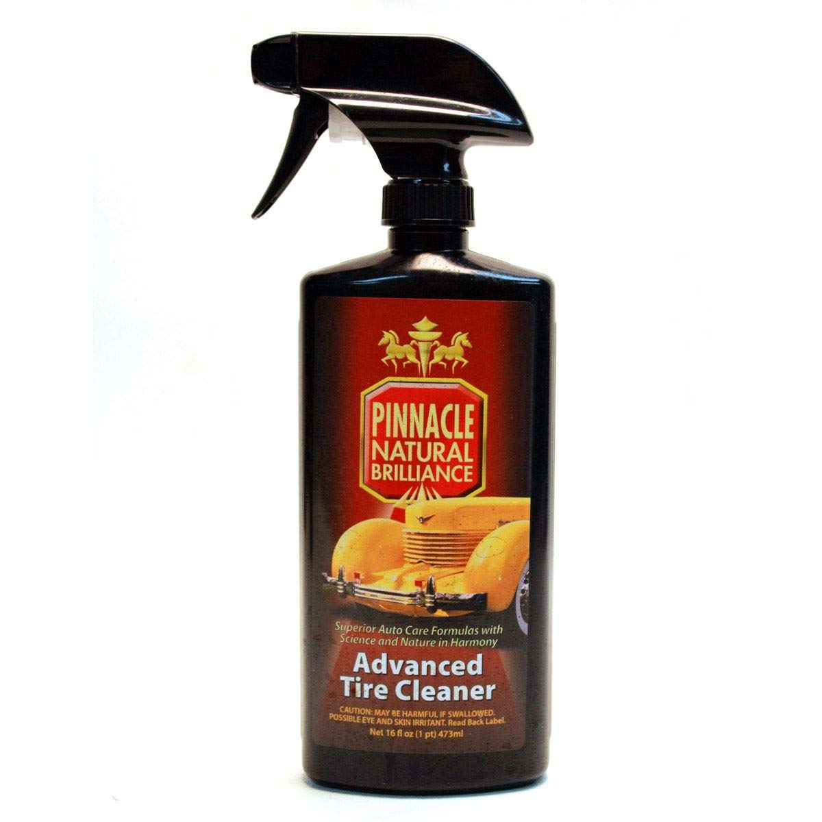 Pinnacle Natural BrillianceAdvanced Tire Cleaner | Powerful Wheel & Tire Cleaning Spray | Removes Dirt & Brake Dust | Safe for All Wheel Types | PIN-650 | 16oz