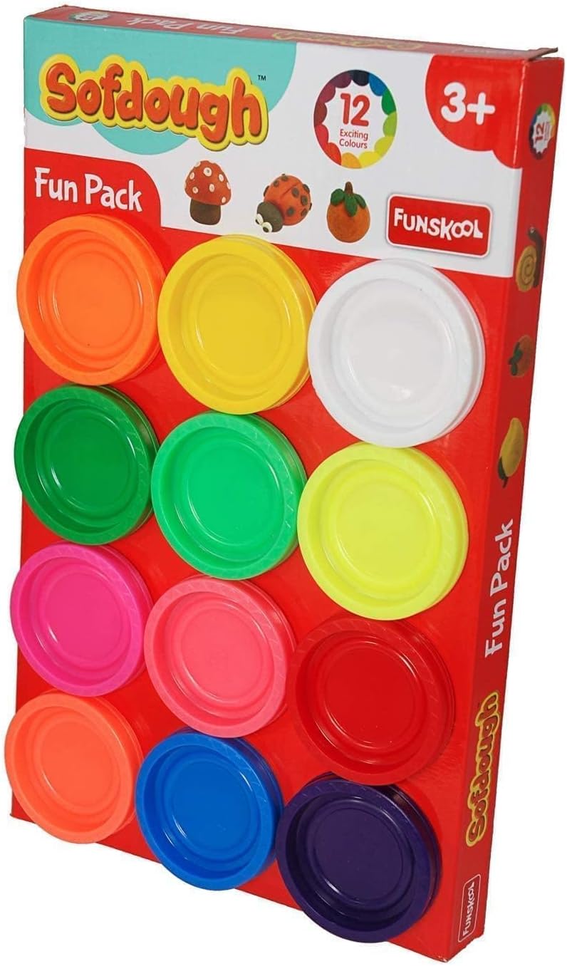 Sofdough™ Fun Pack Play Dough with 12 Attractive and Vibrant Colours