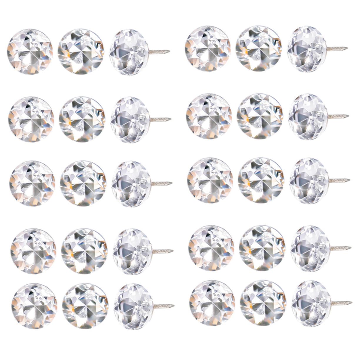 Operitacx 5 Sätze Dekorative Push Pins Möbelknöpfe Für Sofas Wanddekoration Hochwertige Polsternägel Für Korktafeln DIY Projekte Und Möbelverschönerung 30 Stück * 5