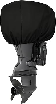Outboard Motor Cover for 150-250 HP Boat Engines | Fits Mercury Yamaha Evinrude Suzuki Honda Tohatsu 150-250 HP Outboards Heavy Duty Waterproof UV Resistant