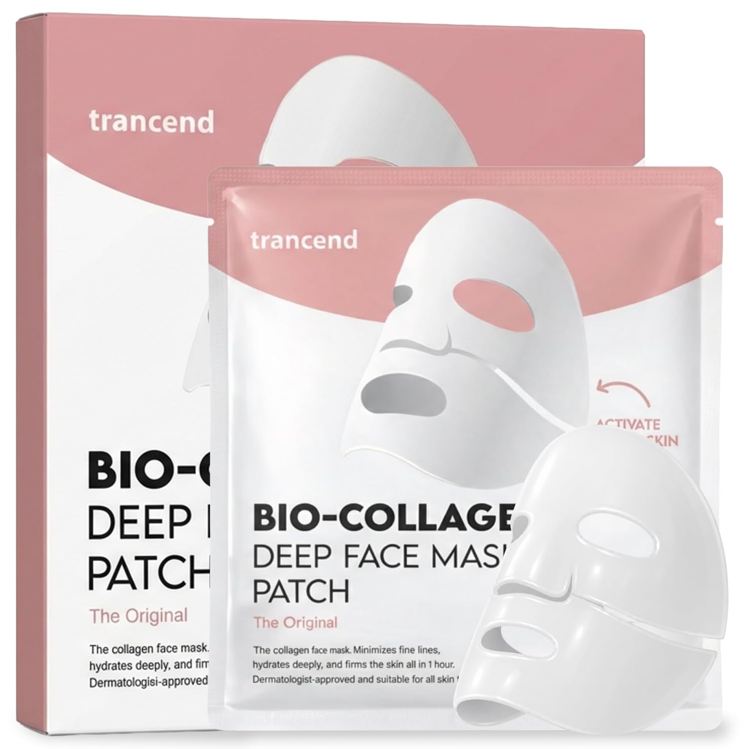 Amazon.com : Trancend™ Real Deep Collagen Face Mask for Korean