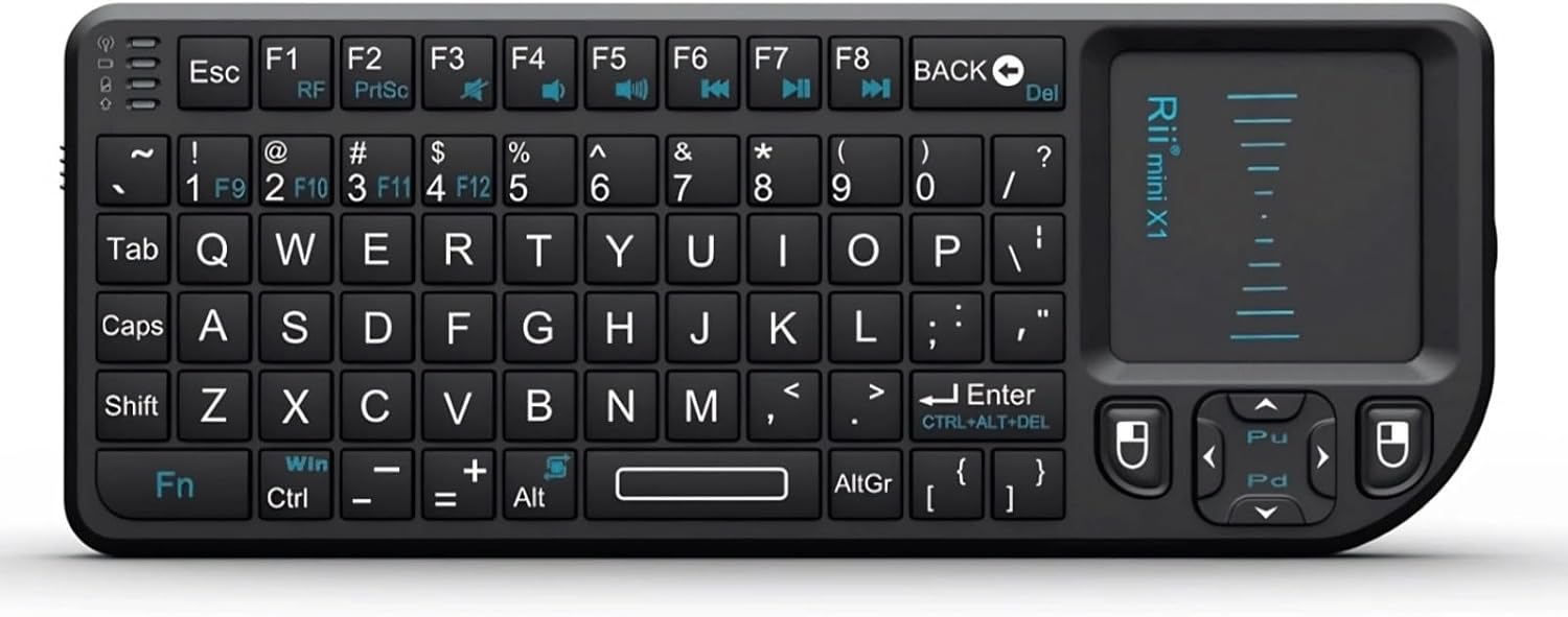 Mini Bluetooth Keyboard with Touchpad Mouse, 2.4G Mini USB Backlit Wireless Keyboard for Amazon Fire Stick/VR Glasses/PS4/PS5/HTPC/IPTV Mini Bluetooth Keyboard with Touchpad Mouse, 2.4G Mini USB Backlit Wireless Keyboard for Amazon Fire Stick/VR Glasses/PS4/PS5/HTPC/IPTV