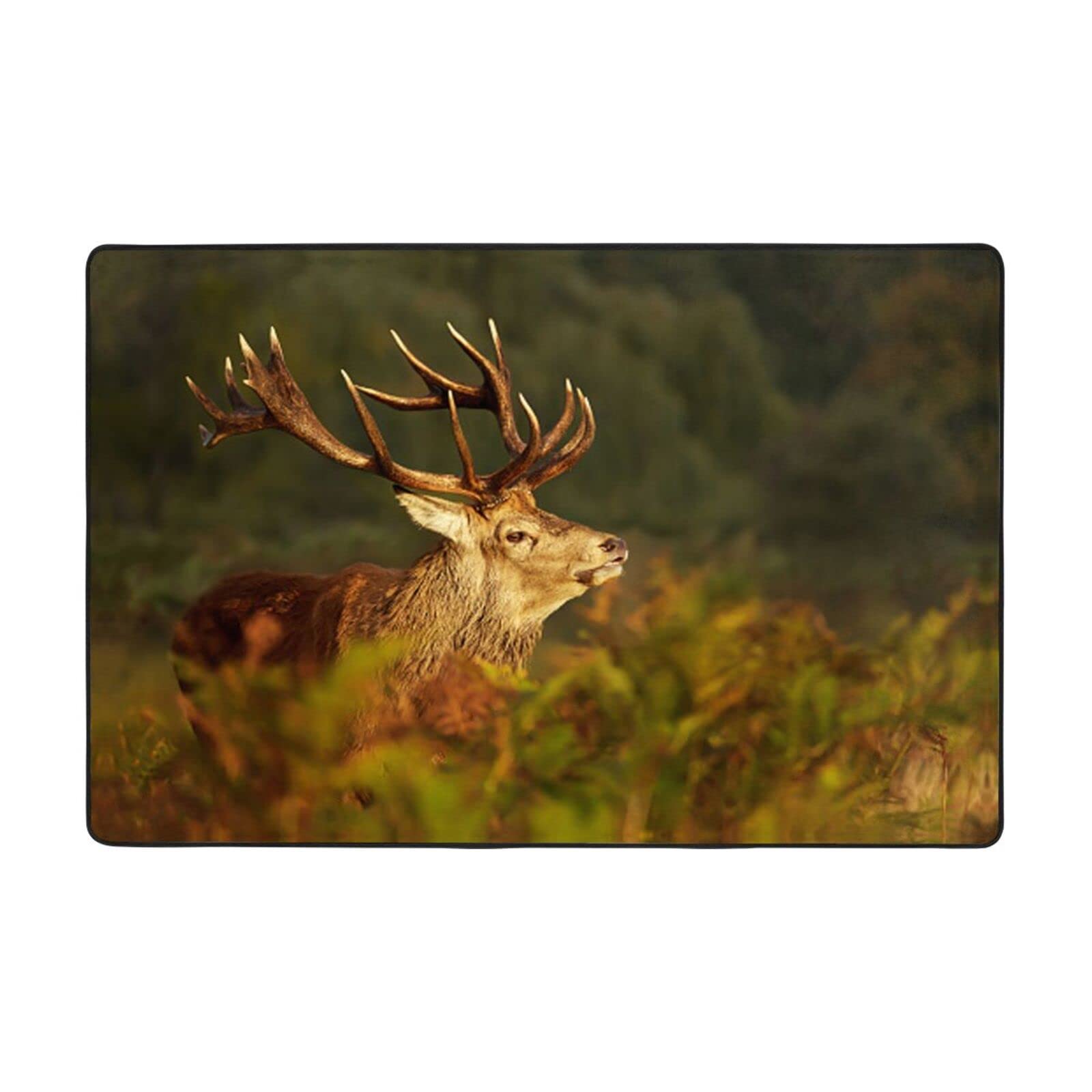 Tapis de sol salon cerf doux grand format 183x122 cm pour chambre