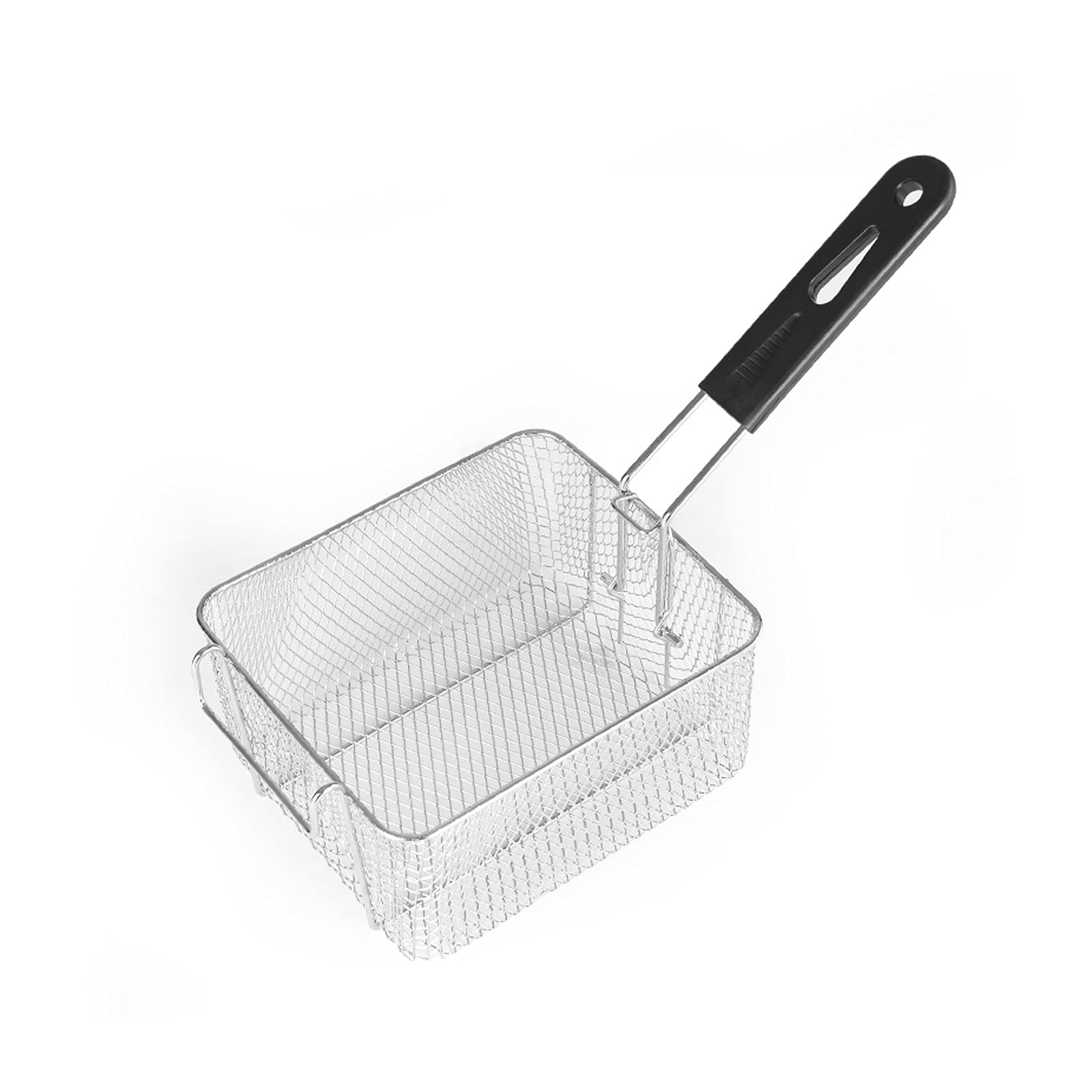 SDYdsgE chip basket， Square Stainless Steel Frying Basket with Detachable Anti-scalding Handle French Fries for Restaurants, Snack Bars
