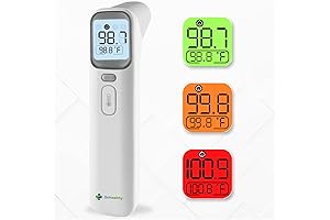 Multifunction Forehead Thermometer, Accurate Automatic Mode Switching, Backlit LCD Display, Safe and...