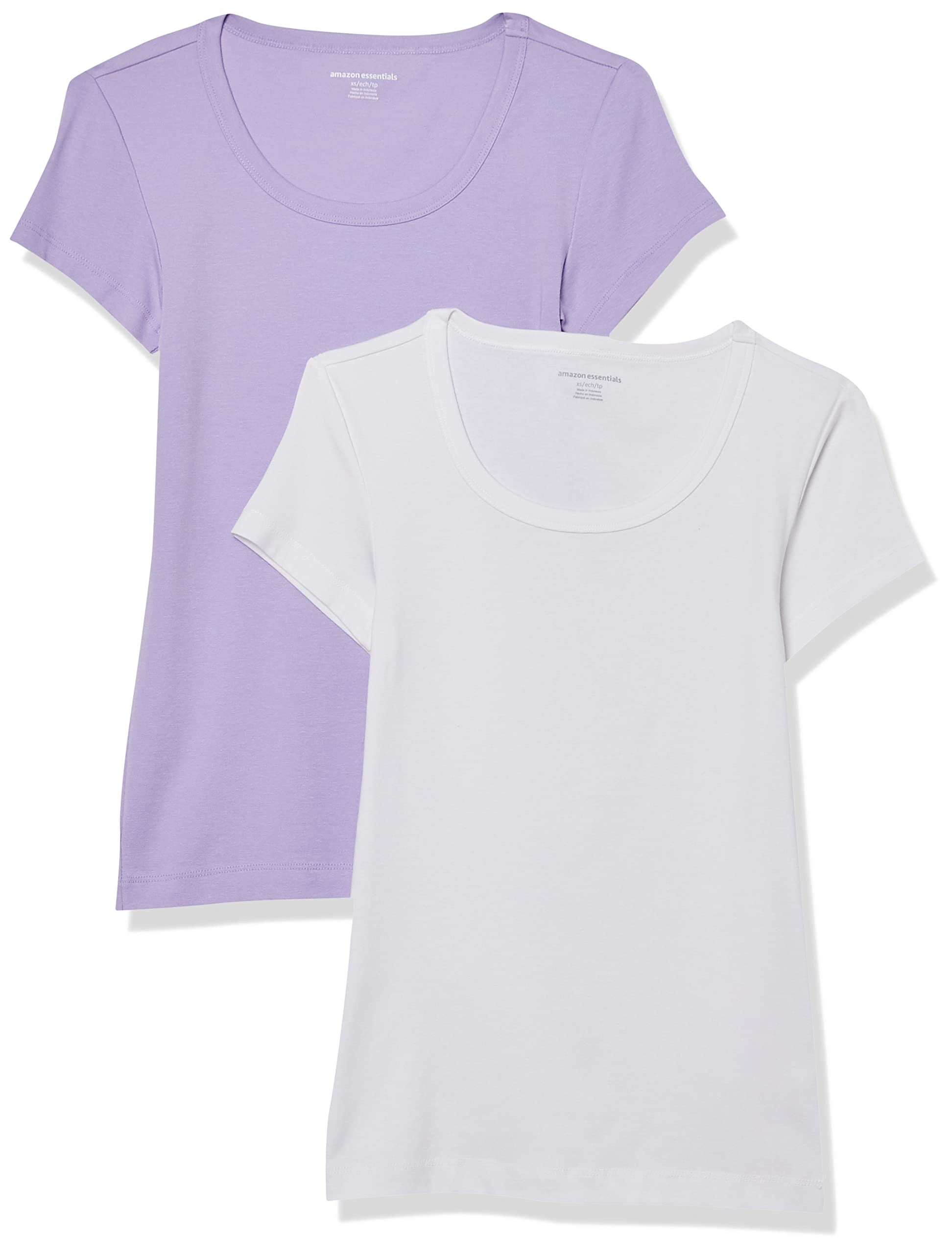 Amazon Essentials Damen Basic U-Ausschnitt T-Shirt mit Flügelärmeln aus Modal-Baumwolle, Schmaler Passform