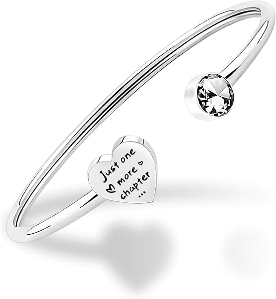 PLITI Bookworm Open Cuff Bracelet for Readers