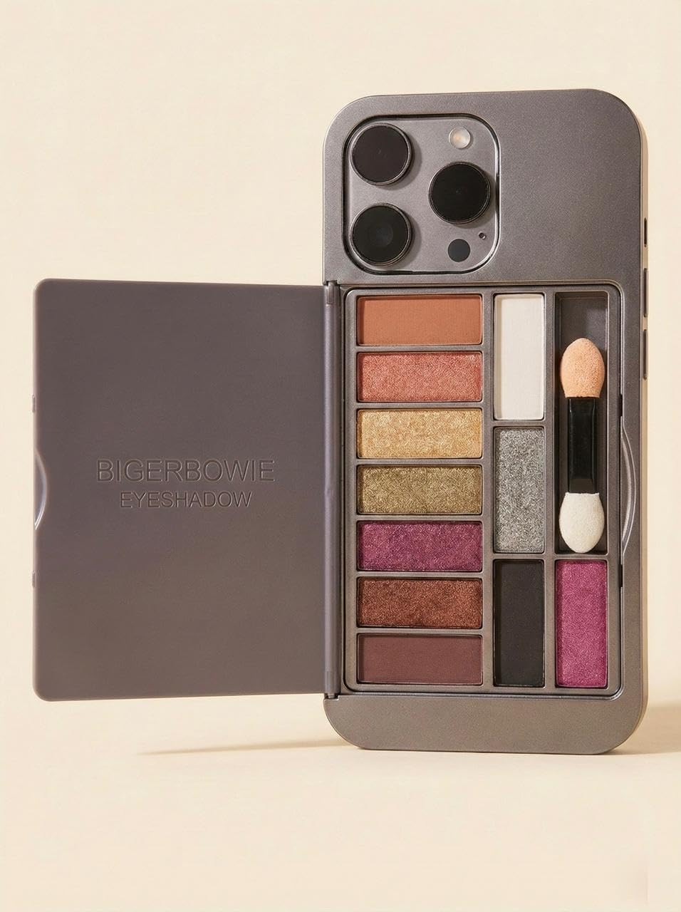 Portable Eyeshadow Makeup Palette with Mirror & Applicator – Multi-Color Eye Shadow Kit, Travel-Friendly Compact Case, Blendable Pigmented Shades for Everyday & Party Looks (Grey)-image-34