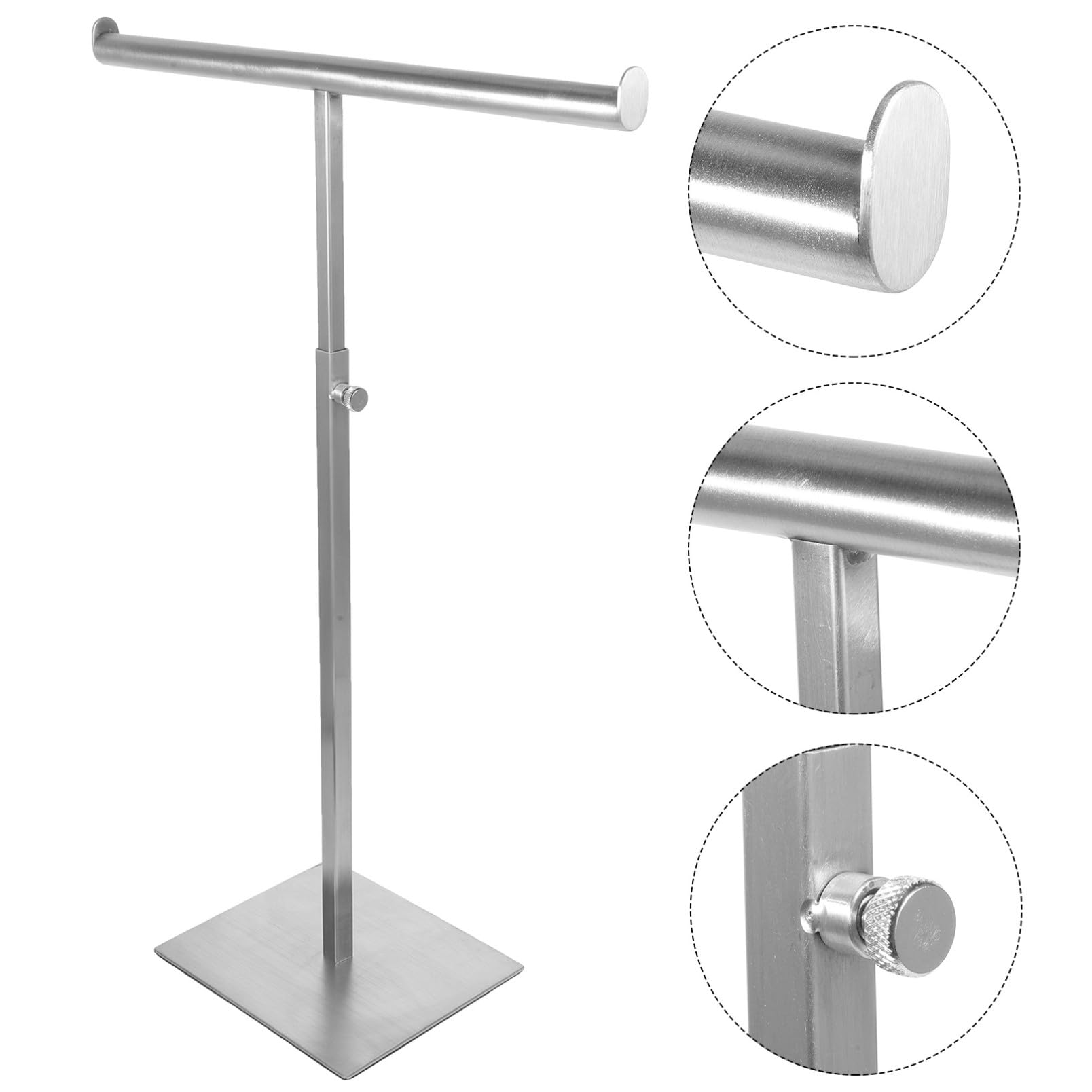 Expositor Ajustable para Colgar Bolsos de Mano de Acero Inoxidable, Perchero Metálico Multifuncional para Organización en Armarios, Adecuado para Tienda y Uso Doméstico, Soporte