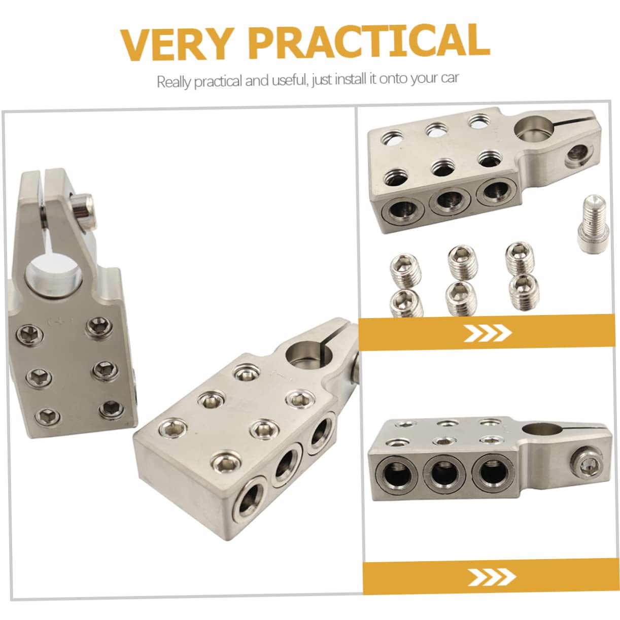 Borne de Batterie de Voiture 1 Paire 1/0 Awg Alliage de Zinc