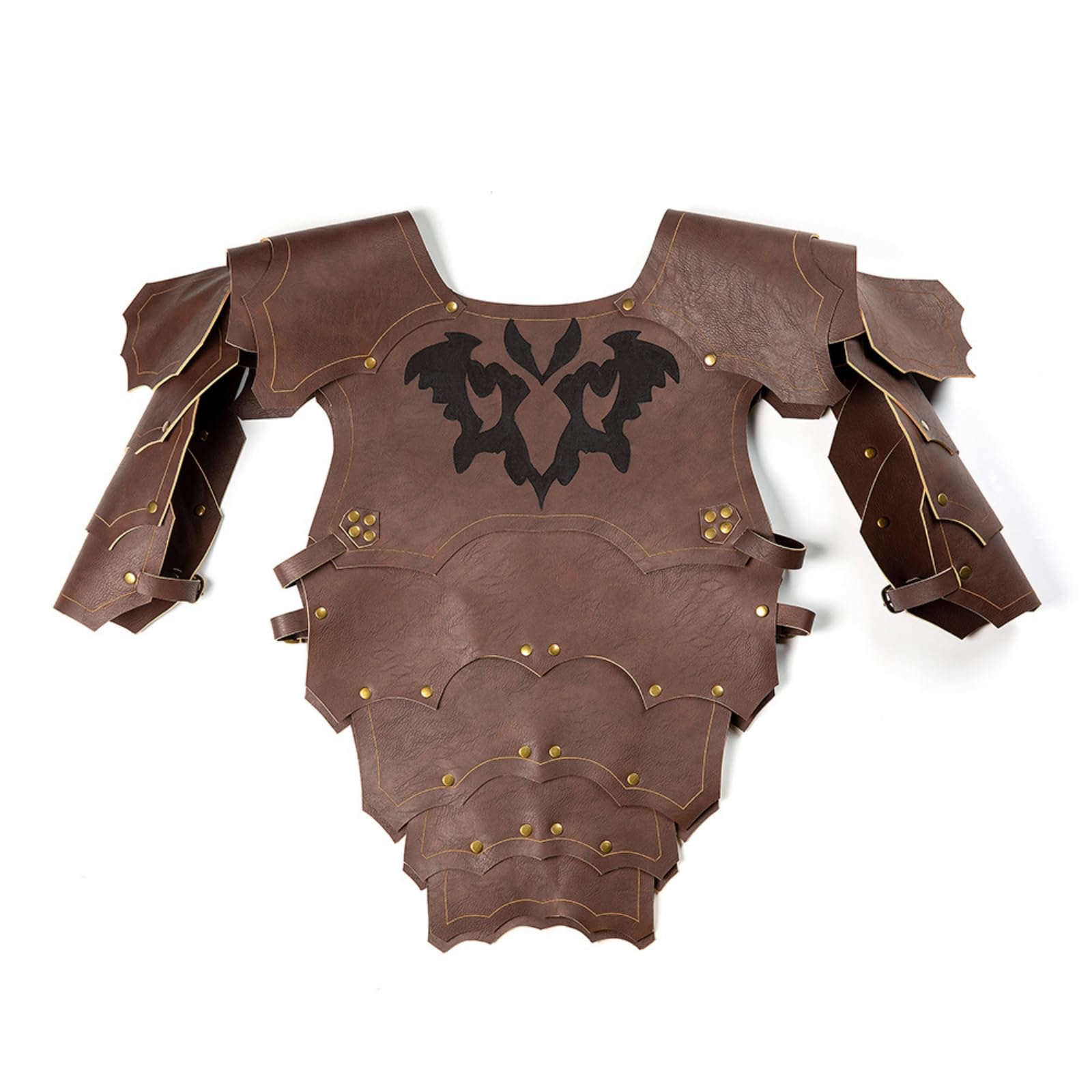 Armatura da Cosplay Pelle PU Armatura Steampunk Medievale con Fibbie per Halloween