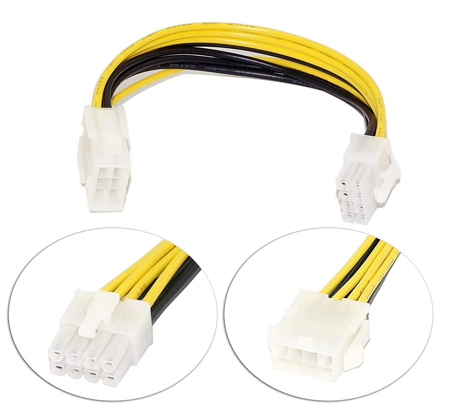VOOCME 8 Pin CPU Male to Female Power Extension Cable 12V, 8 Pin Male to 8 Pin Female Molex IDE Express Power Extension Cable Adapter For CPU Video Card 8 Pin to 8 Pin PCIE Power - BLACK (B0CV465H1Y) Amazon Price History, Amazon Price Tracker