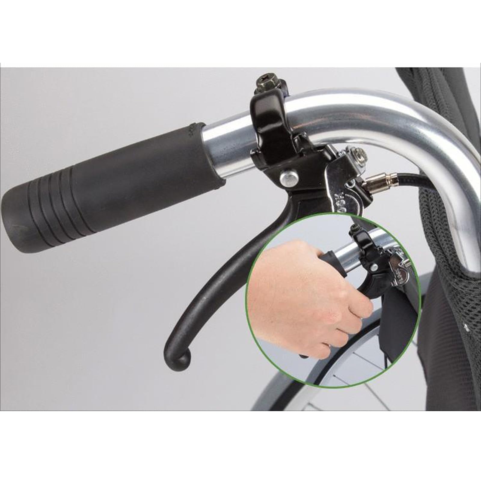 Silla de Ruedas Plegable de Aleación de Aluminio con Freno de Mano Y Reposapiés Ajustable, Silla de Ruedas Manual Ligera para Ancianos/Gray