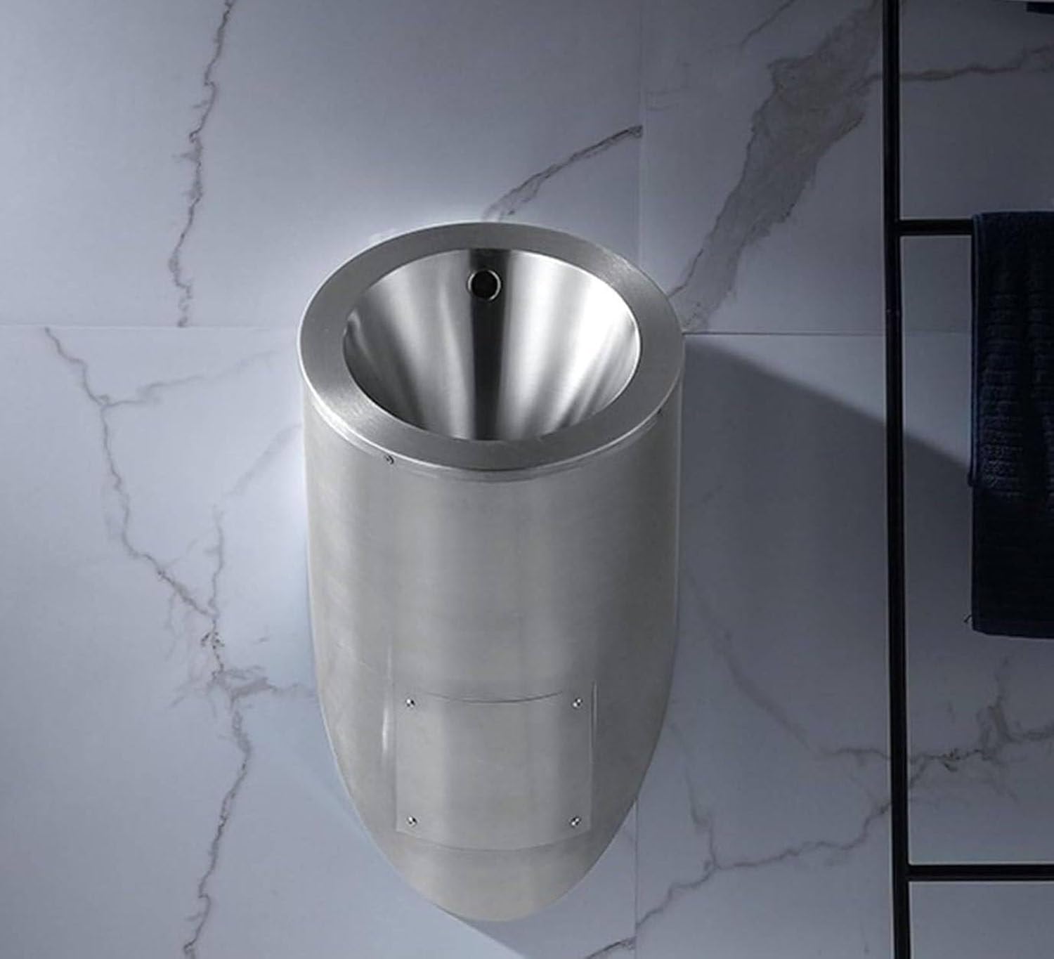 304 Stainless Steel Family Bathroom Toilet,Intelligent Induction Design,Wall Mounted Bar Urinals,with Sensor Flush Valve,for Hotel,Bar,Shop