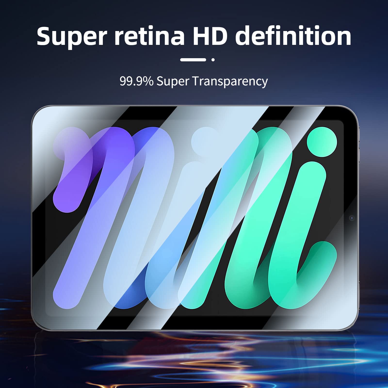 NEW'C 2 Pezzi, Pellicola Prottetiva per iPad mini 7 (A17 Pro, Modello 2024, 7ª generazione) / mini 6 (Modello 2021, 6ª generazione), 8,3 Pollici, Vetro Temperato, Durezza 9H, Ultra Resistente