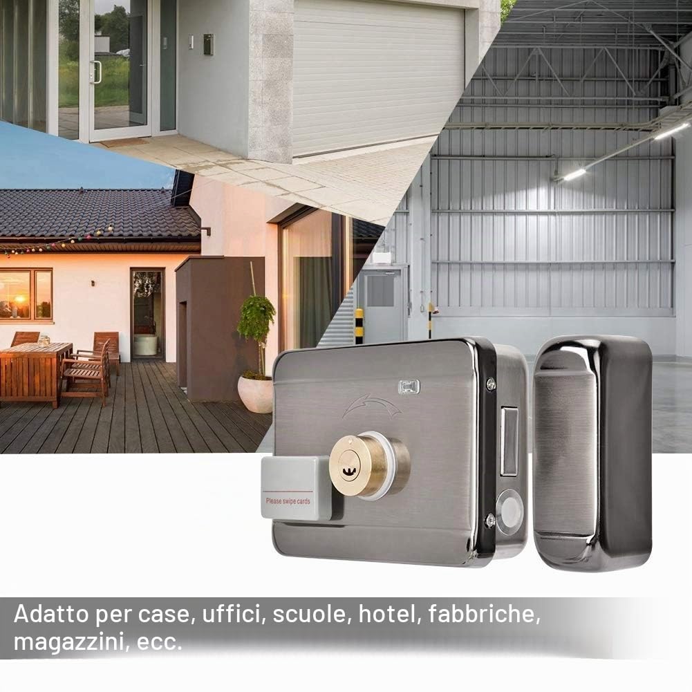 Serratura Elettronica Senza Chiave, Serratura Antifurto Senza Fili Intelligente ID Serratura a Doppia Testa di Controllo degli Accessi per Casa, Hotel, Appartamento