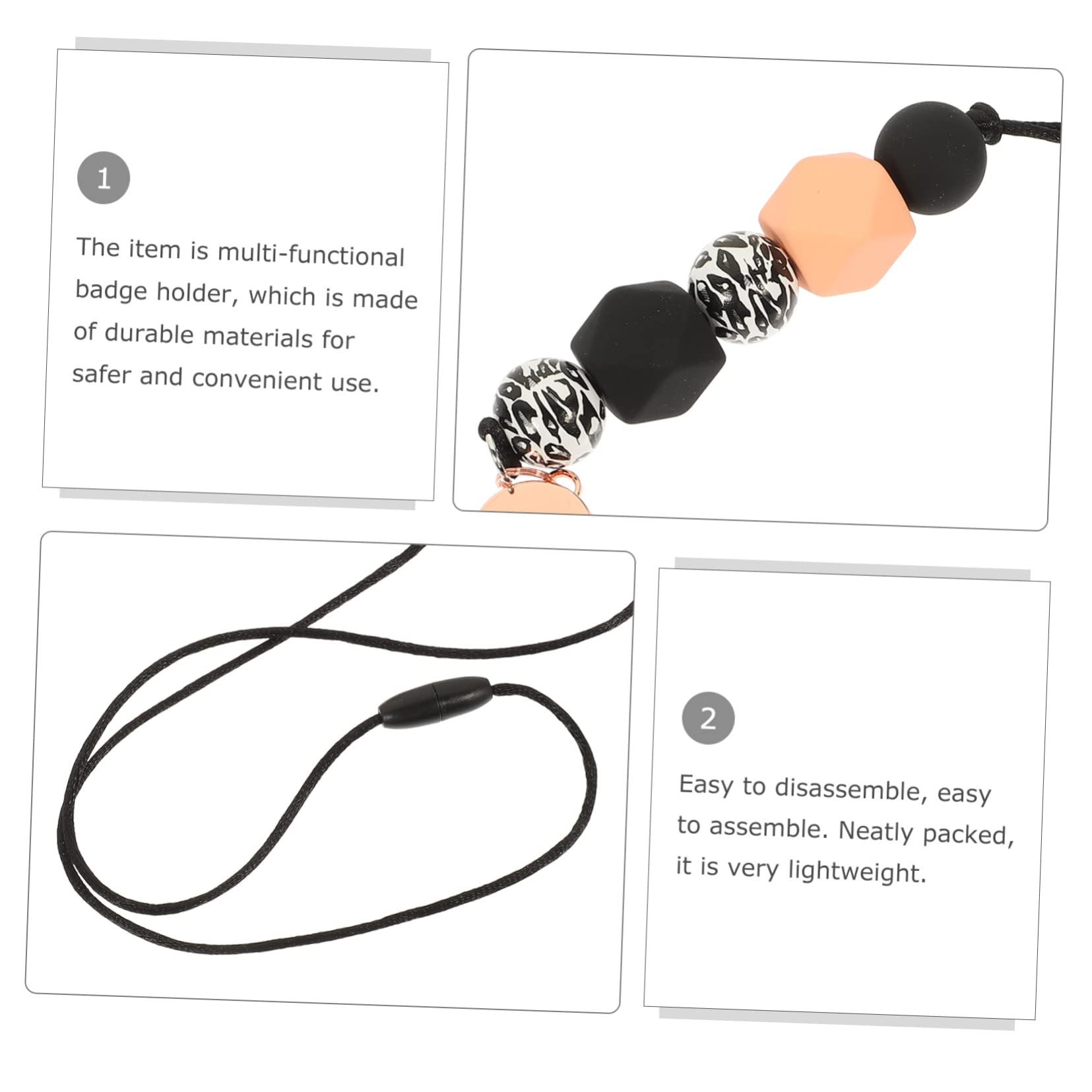 Lurrose 4sätze Lanyard Mit Ausweishalter Und Schlüsselanhänger Für Id-karten Leicht Und Tragbar Für Mitarbeiter Studenten Und Freiwillige Elastisch Und Benutzerfreundlich
