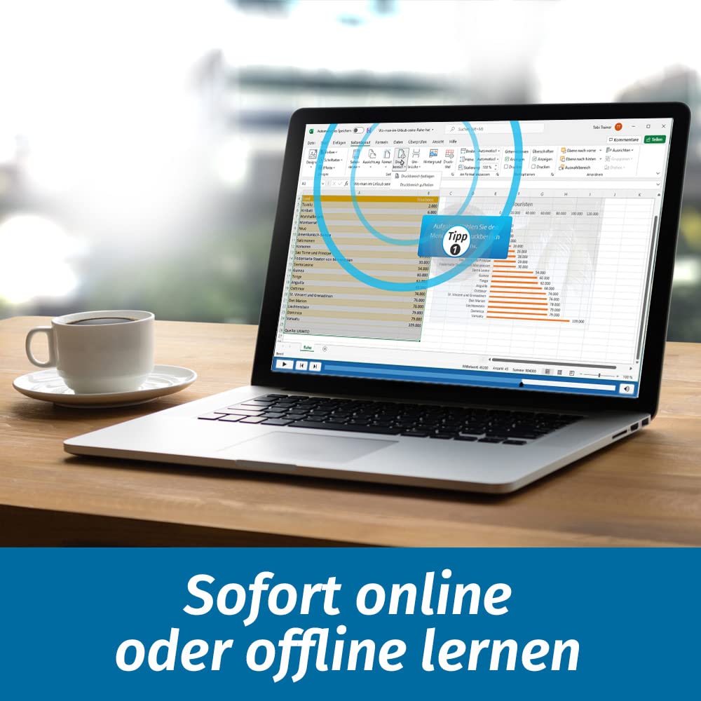 Excel 2021 Training - In 8 Stunden Excel sicher anwenden | Lernen Sie in diesem Kurs Schritt für Schritt die Grundlagen von Excel 2021 bzw. Excel 365| Online-Kurs + DVD von Lessino [1 Nutzer-Lizenz]