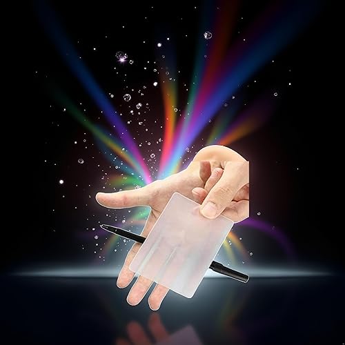 Miniatura 4 de BWESOO 2 piezas de Lubor's Lens Card Trucos de magia de cerca de accesorios mágicos, tarjeta de perspectiva distorsión magia, tarjetas mágicas