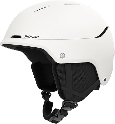RIOROO Casco de esquí para mujeres y hombres, casco de snowboard certificado de seguridad con carcasa dura de ABS a prueba de golpes para adultos y
