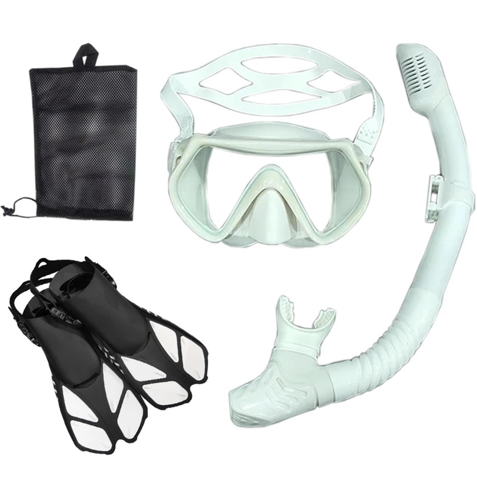 Buceo Máscara de Snorkel Máscara de Buceo y Gafas de Buceo con Tubo de respiración, Conjunto de Tubo de natación para Adultos Unisex