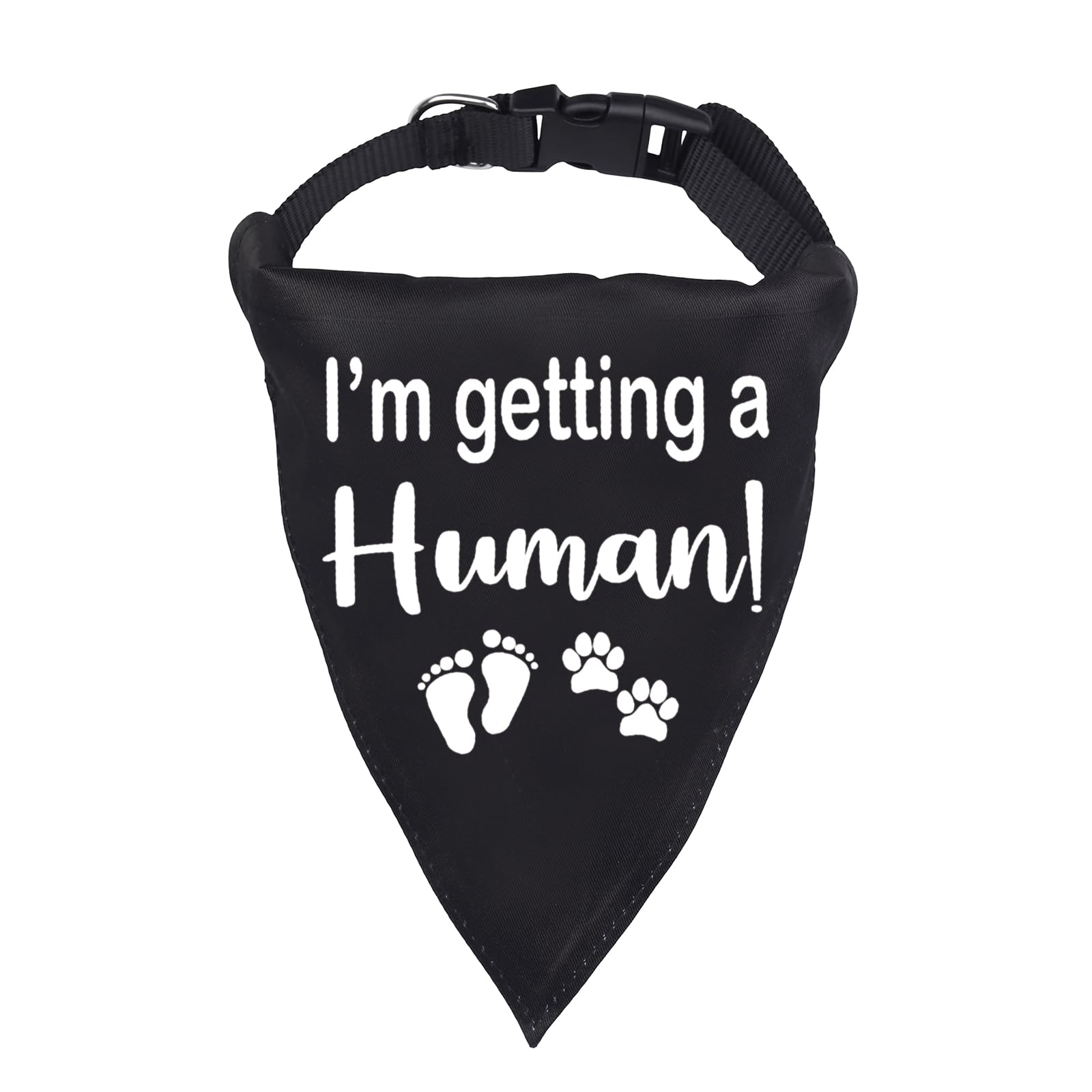 1 Piece I'm Getting A Little Human Dog Bandana Pregnancy Announcement Baby Announcement Gift (Getting A Little Human DC)