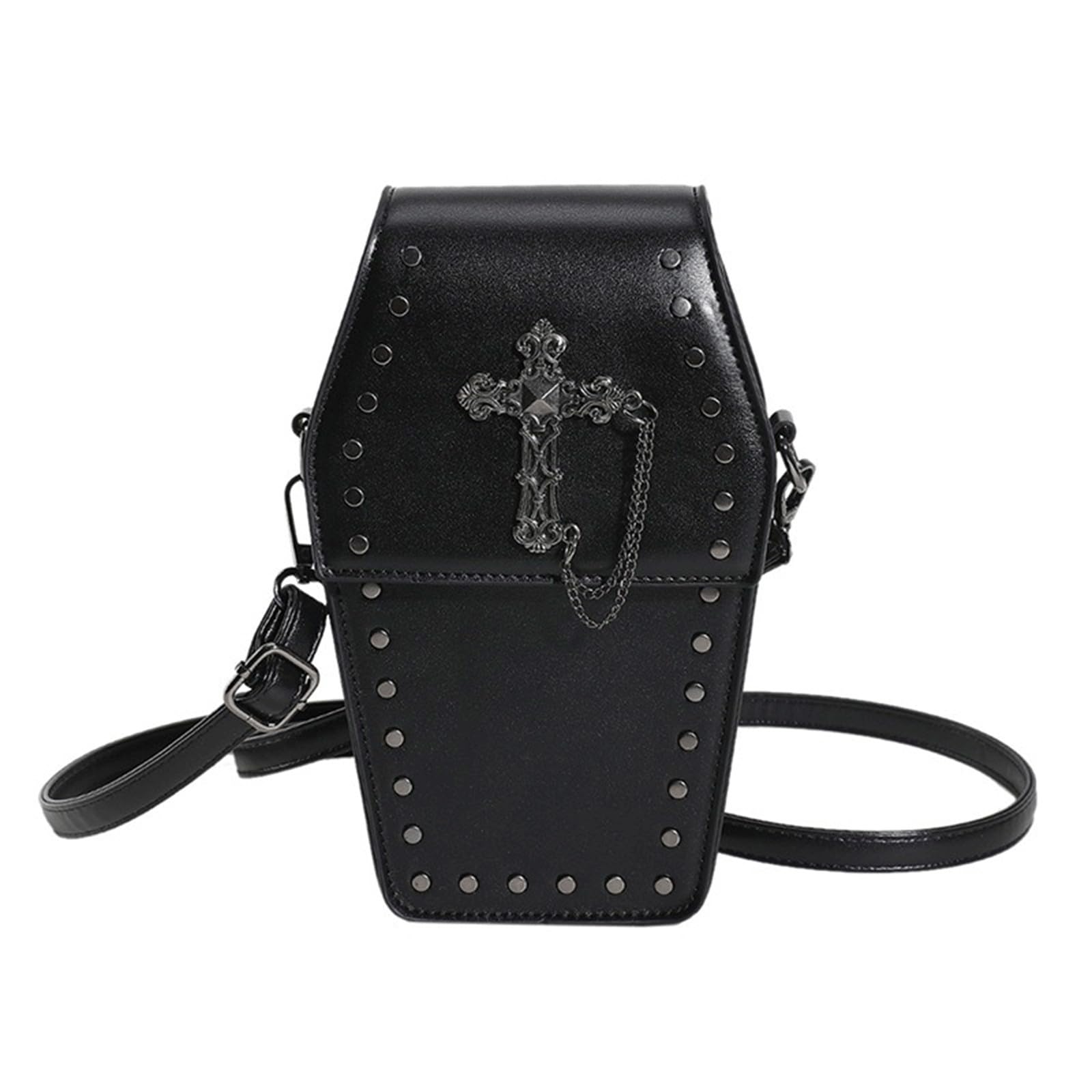 Goth Purse Coffin Halloween Purses Clutch Shoulder Bag Small Crossbody Bag Spooky Horror Cute Wallet