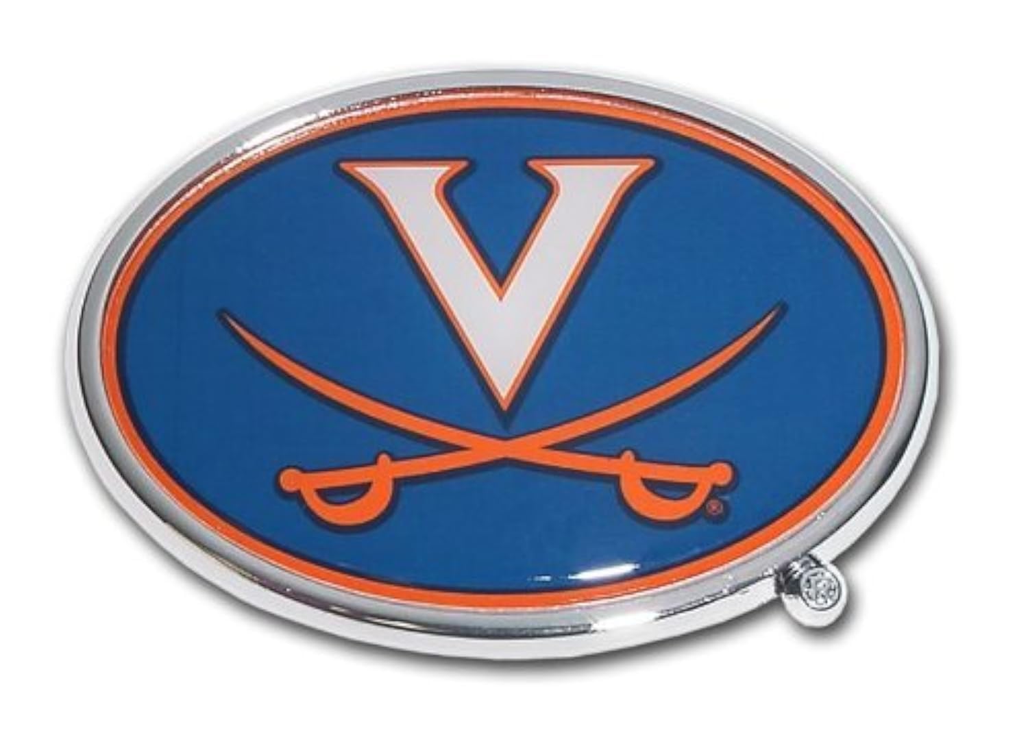 Elektroplate University of Virginia Cavaliers Color & Chrome Plated Metal Car Truck Motorcycle NCAA College Emblem