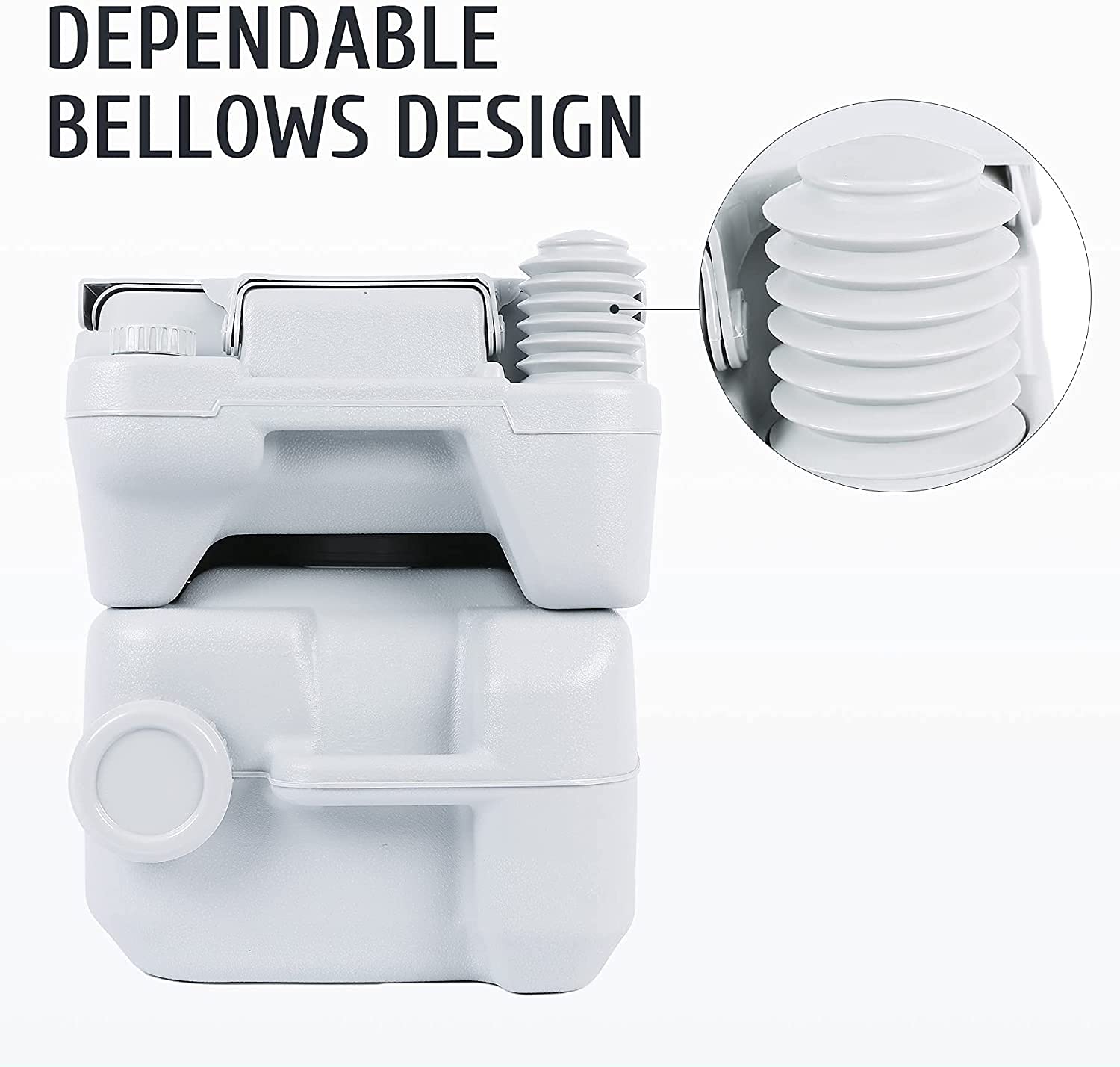 PIMAR - WC Portatile da Campeggio, 20 l, per Interni ed Esterni, per Camper, Camper, WC per Anziani Donne Incinte