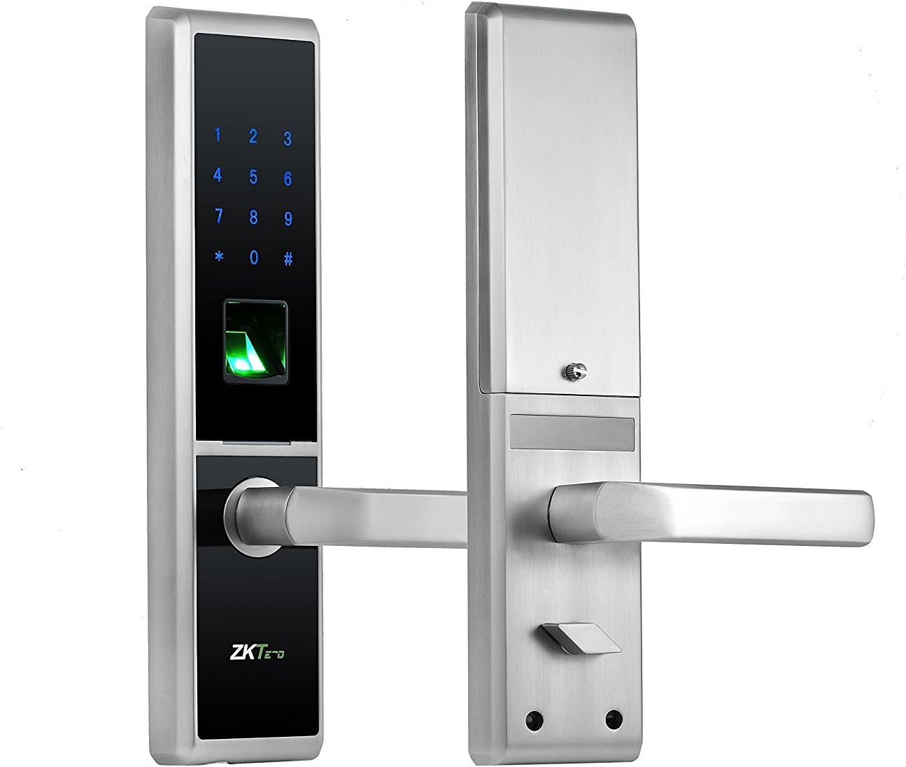 ZKTeco TL100 Fingerprint Lock Keyless Digital Smart Door Locks + 5pcs of RFID Cards, Right Handed
