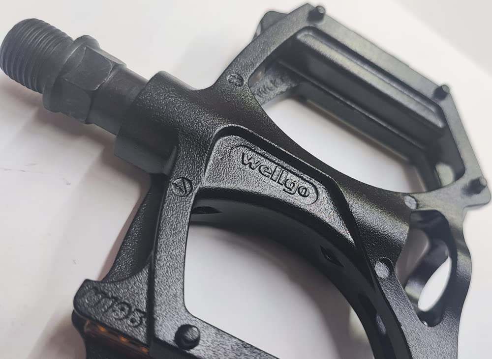 Amazon | WELLGO ウエルゴ アルミペダルフラット薄型 M195 ブラック