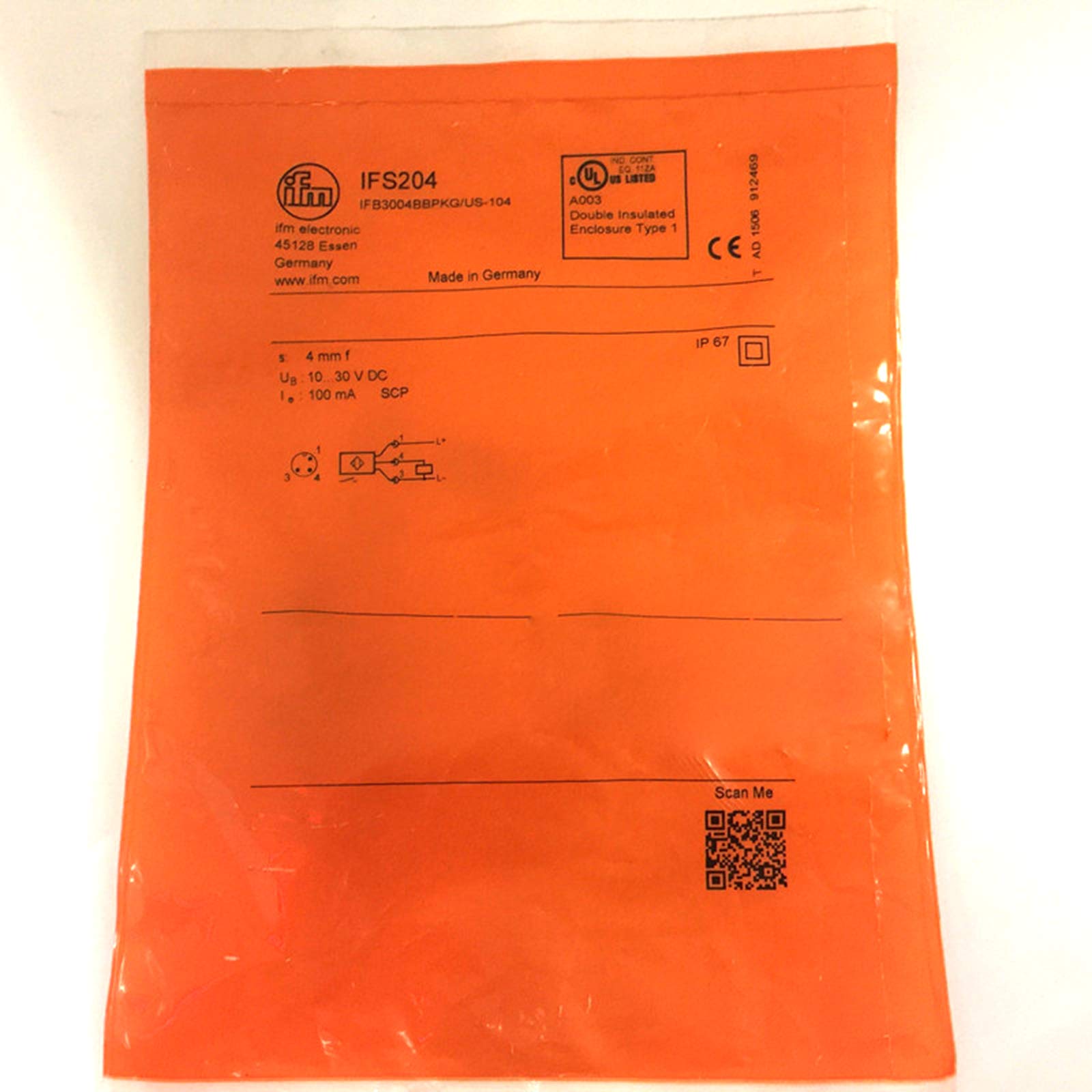 Carus Tool IFM IFS204 Inductive Sensor Threaded Type 10~30 DC PNP New