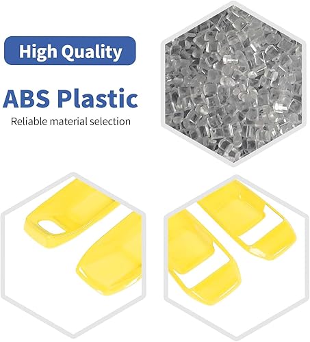 Miniatura 3 de RT-TCZ Para Jeep JL Interior Manija de la Puerta Cubierta del Tazón Trim para Jeep Wrangler JL JLU Gladiator JT 2018-Present Amarillo Interior