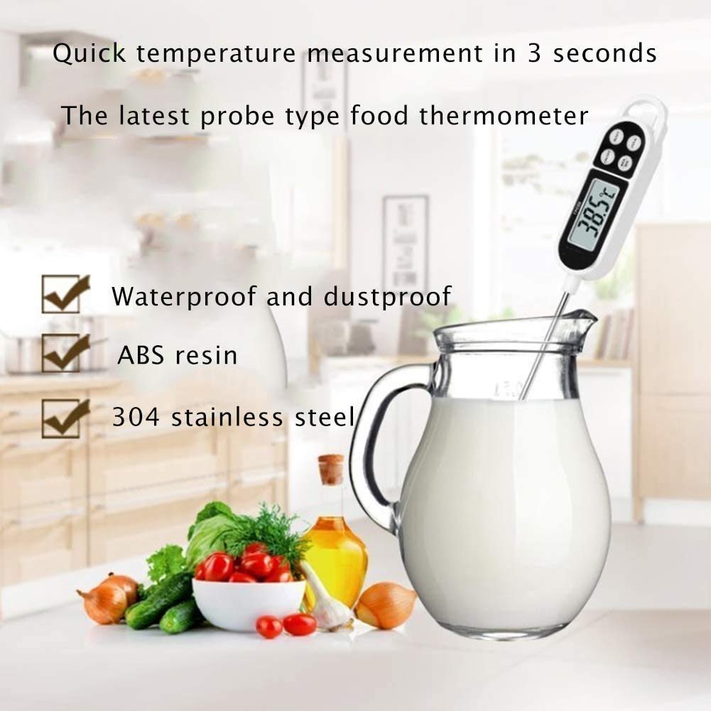 Termometro alimentare, Tipo di sonda ad alta precisione per cucina domestica Temperatura di olio Temperatura e temperatura dell'acqua Misurazione della temperatura Barbecue Termometro ad aghi