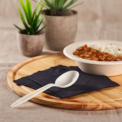 Miniatura 6 de Karat Earth KE-U2033 - Cuchara de té envuelta de peso pesado a base biológica - Natural (caja de 1000)