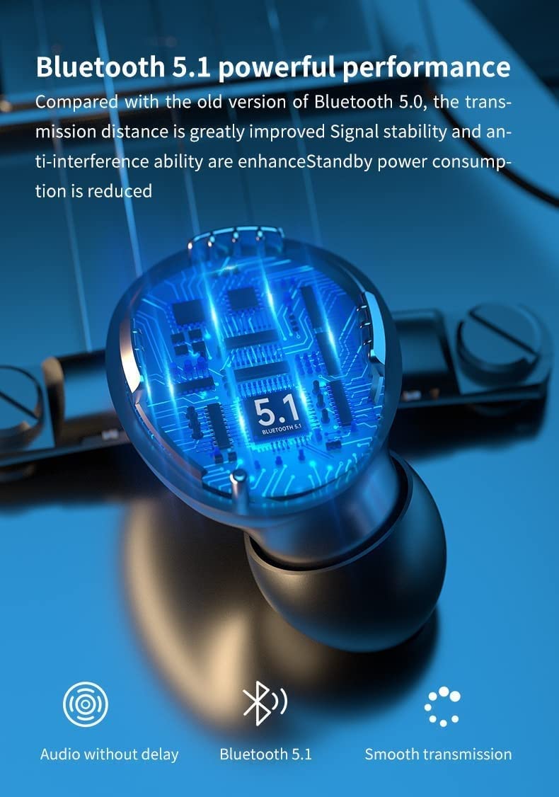 ARTSZY Auricolari Wireless Bluetooth 5.0 Cuffie Auricolari in Orecchio costruito in Microfono IPX7 Impermeabile for Lo Sport