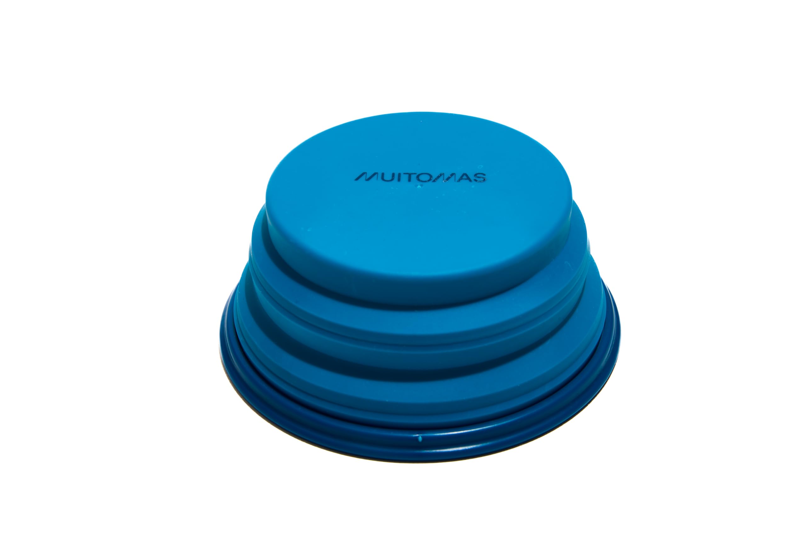 Muitomas, Ciotola Richiudibile per Cani e Gatti con Gancio Incluso, Materiali Durevoli e Sicuri, Facile da Trasportare, Colore Blu Ottanio