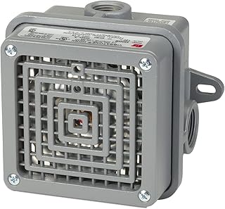 Federal Signal 350WB-120 Vibratone Electro-Mechanical Horn with Weatherproof Back Box, Wall Mount, 120 VAC, Black