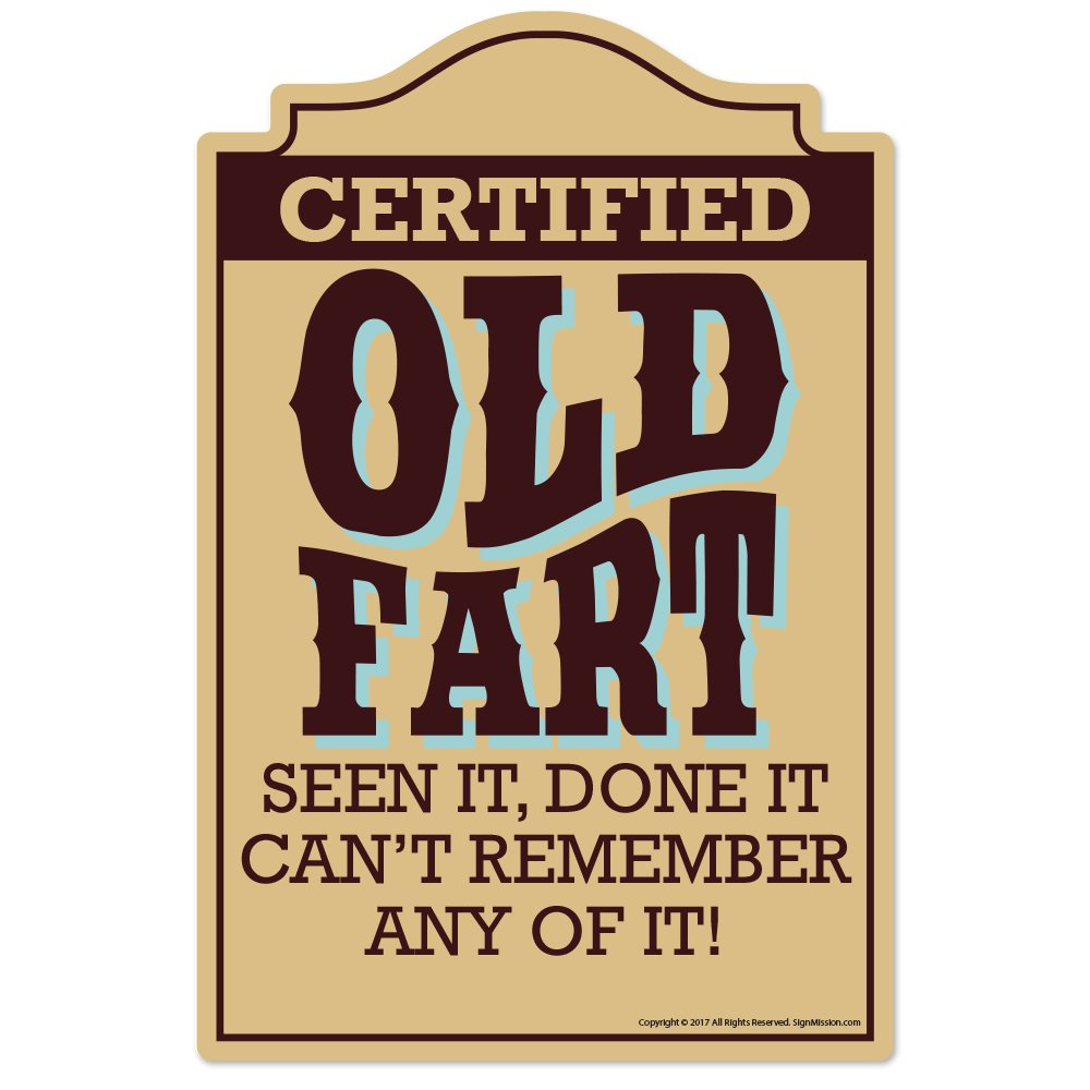 Amazon.com: old fart novelty sign | indoor/outdoor | funny home ...