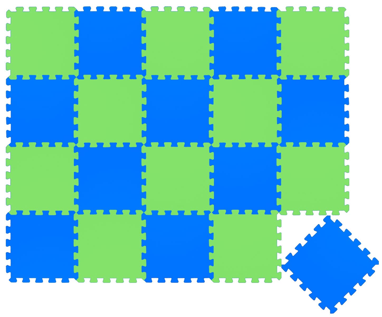 LittleTom 18 Pieces Baby Play Mat - 30x30 Soft Puzzle Mats Floor Playmat Interlocking Foam Tiles