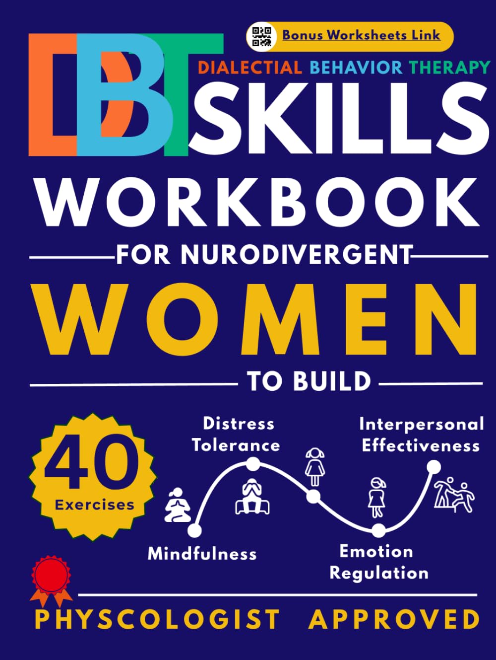 DBT Skills Workbook for Women: 40 Dialectical Behavior Therapy Exercises for Neurodivergent Women to Build Mindfulness, Emotion Regulation, Distress Tolerance & Interpersonal Effectiveness