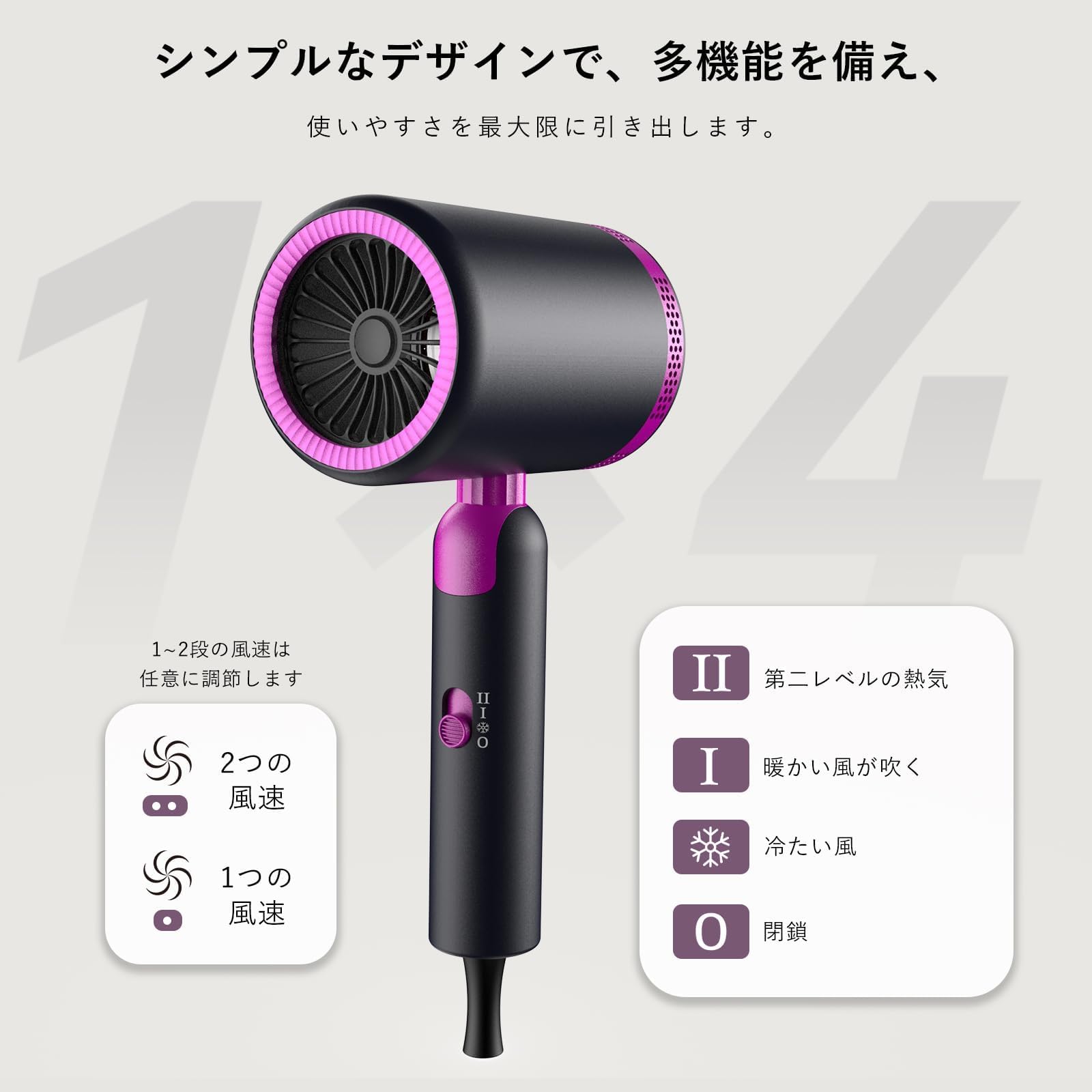 Amazon | ドライヤー VIdobole ヘアドライヤー 20S速乾 大風量 2億高