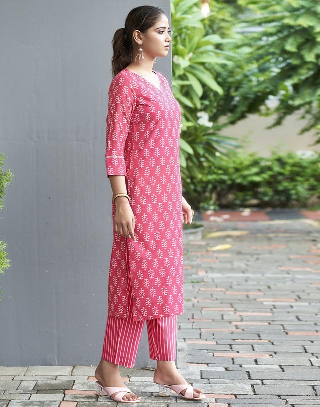 Image of SIRIL Women's Rayon Blend Floral Printed Straight Kurta Pant with Dupatta Set