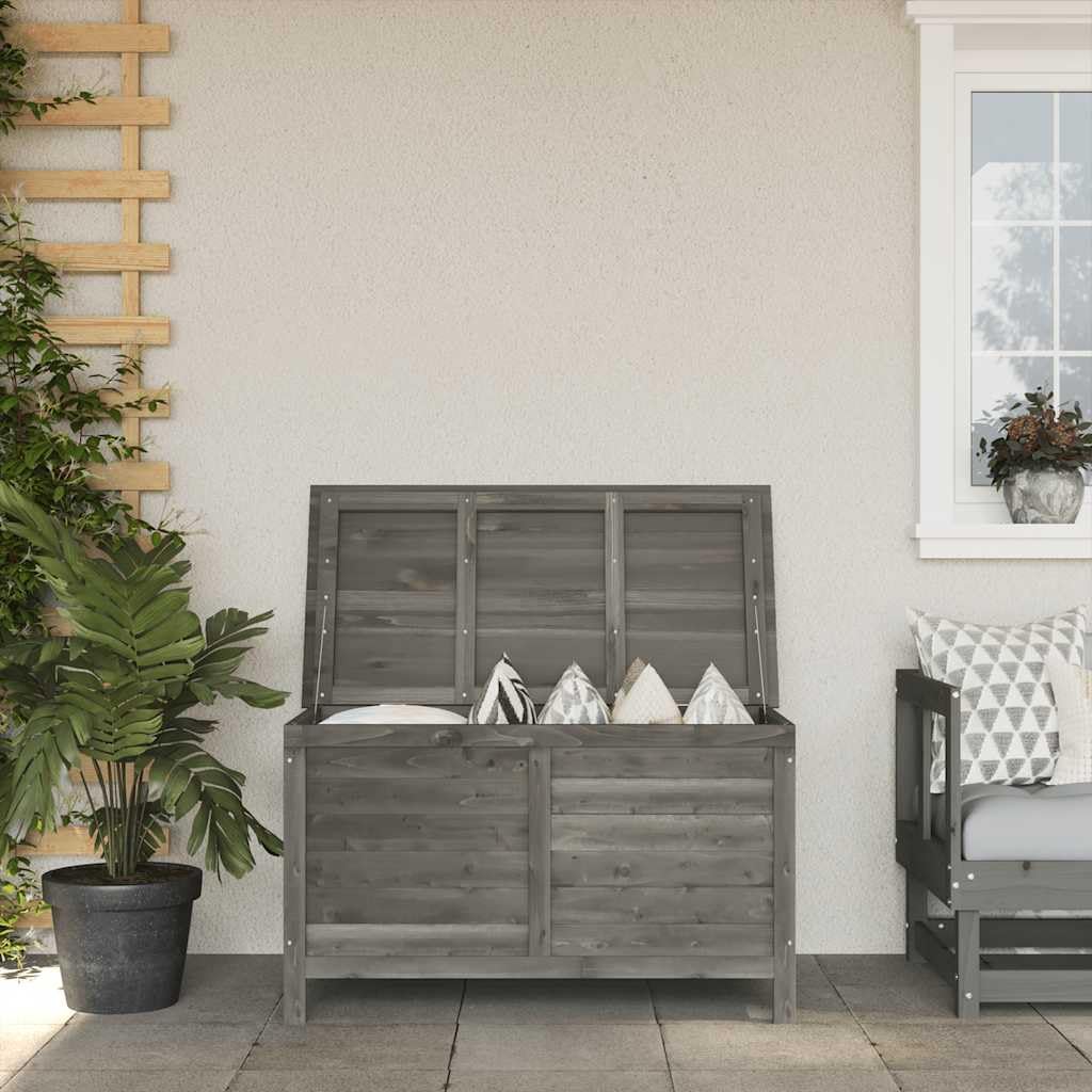 Scatola di immagazzinaggio da giardino in abete massiccio antracite