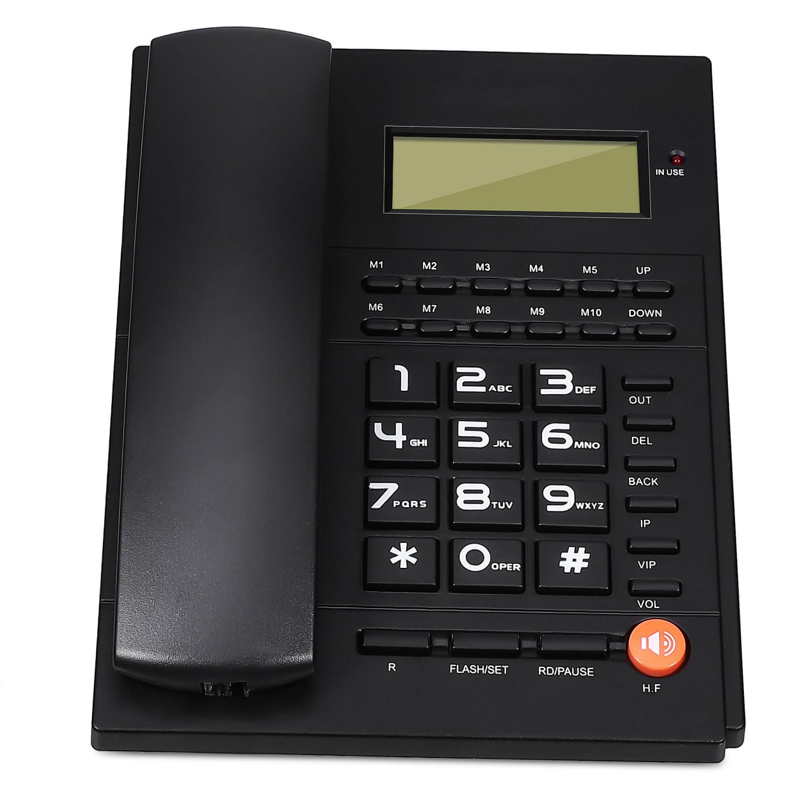 Telefono Scrivania con per Ufficio e Casa Pulsanti Grandi e Display Chiaro Telefono Cablato Resistente per Anziani Professionale per Comunicazioni Affidabili
